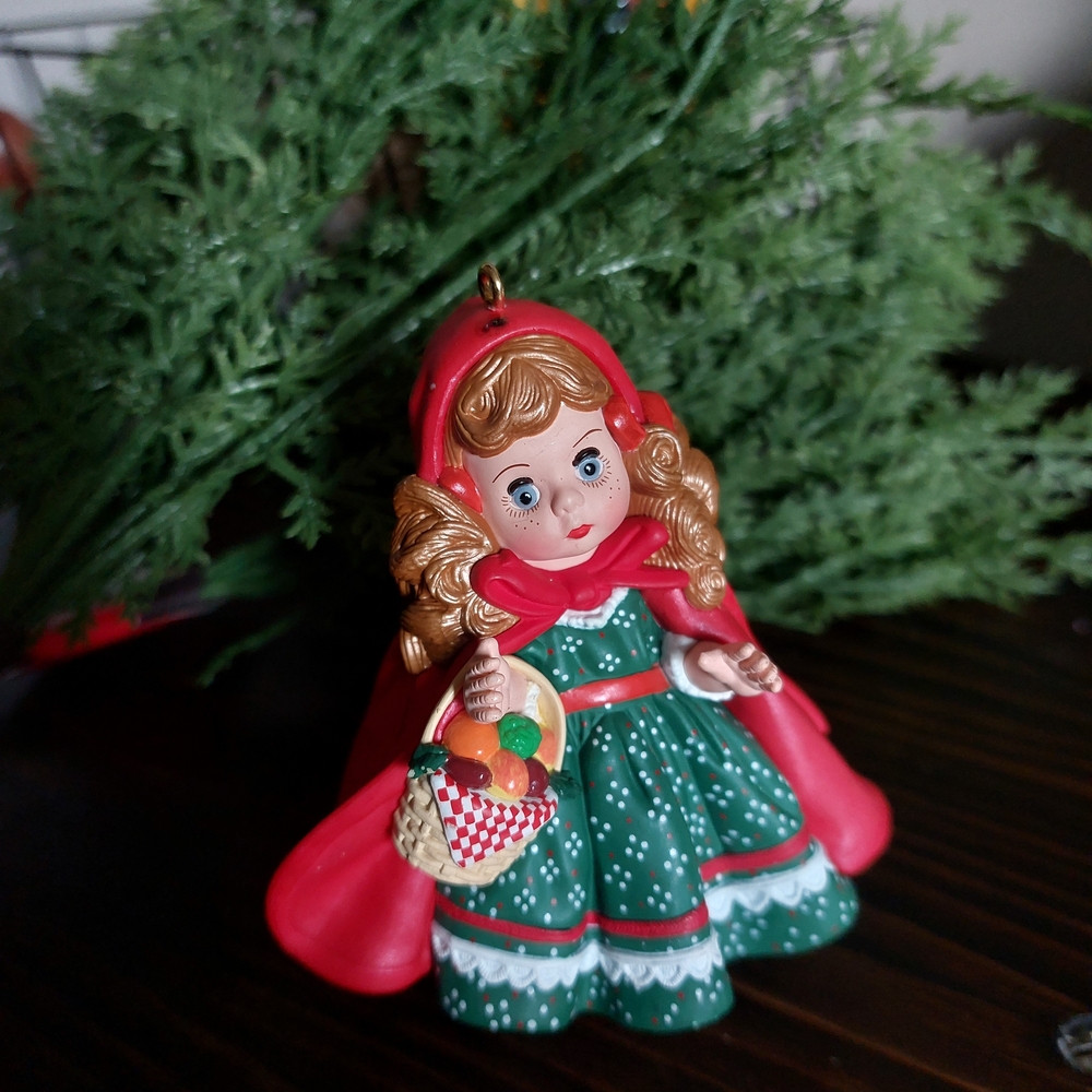Madame Alexander Red and Green Little Red Riding Hood Ornament